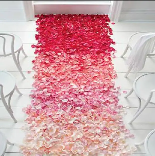 100Pcs Silk Rose Petals Leaves Artificial Flowers Petals Wedding