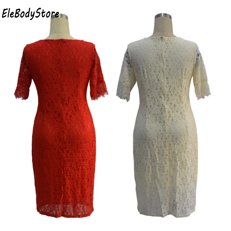 ELEBODYSTORE 2017 размера плюс женское повседневное летнее сексуальное кружевное платье