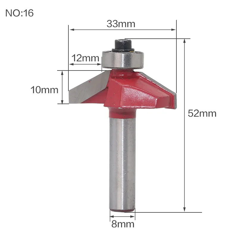 1/" Традиционная Ogee кромкоформовочная фреза Бит-8" хвостовик деревообрабатывающий нож линия