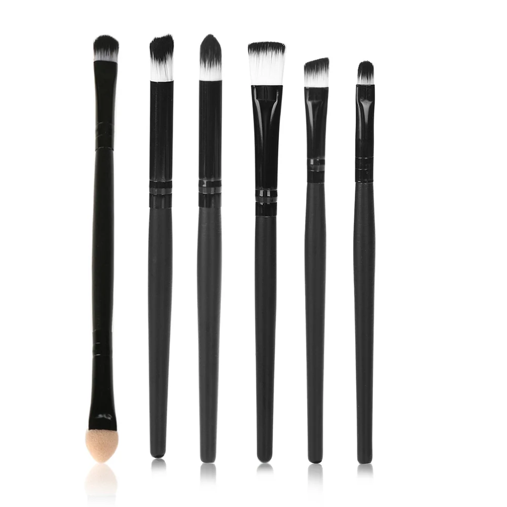 

6 Pcs/Set Black Pro Eye Makeup Brushes Set Make up Cosmetics Brush Eyeliner Eye shadow Eyebrow Lip Brush Cosmetic Tool maquiagem