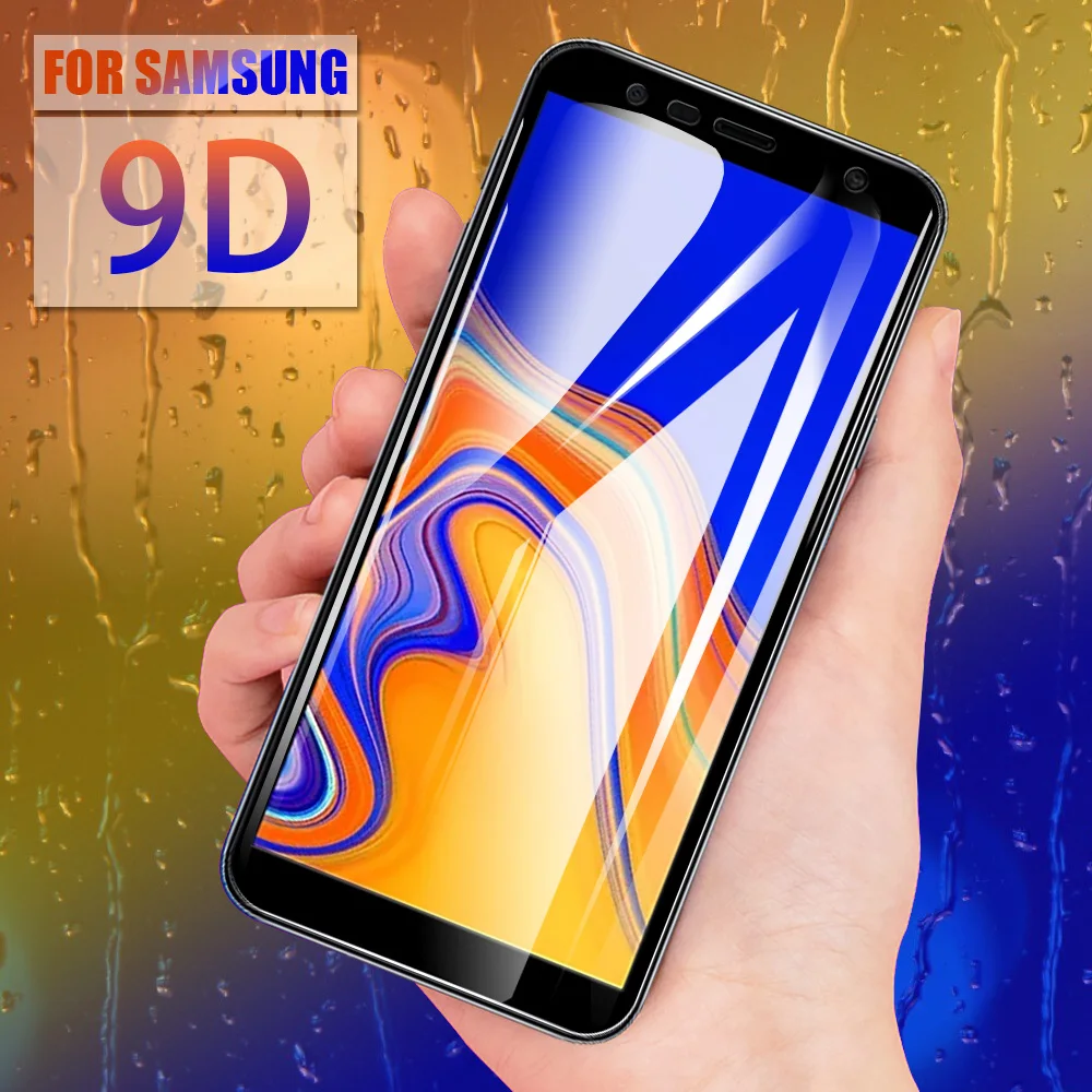 9D Защитное стекло для Samsung A7 2018 A750F A9 на J2 J4 J415F J6 Plus J8 Полное покрытие экрана