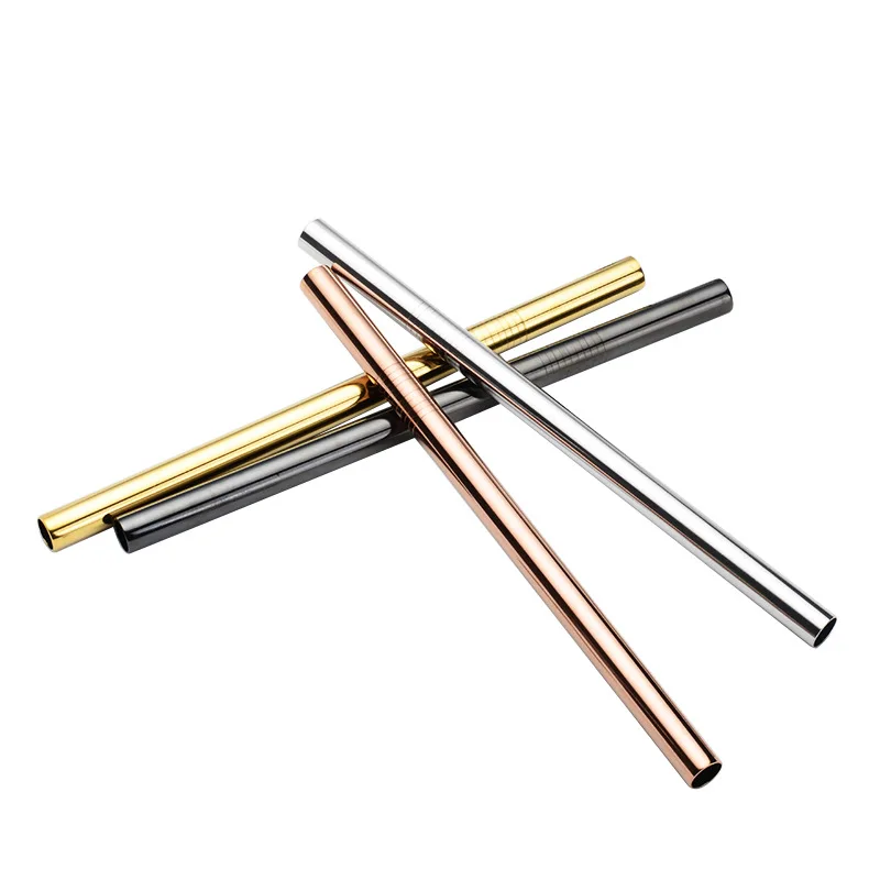 

Eco Friendly 304 Stainless Steel Reusable Straws Beer Drinking Straws Cocktail straw Coffee Straws 265-12mm