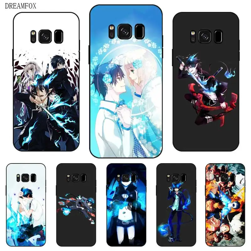 P022 Blue Exorcist Black Silicone Case Cover For Samsung Galaxy S5 S6 S7 S8 S9 S10 5G S10E S11 S11E Lite Edge Plus |