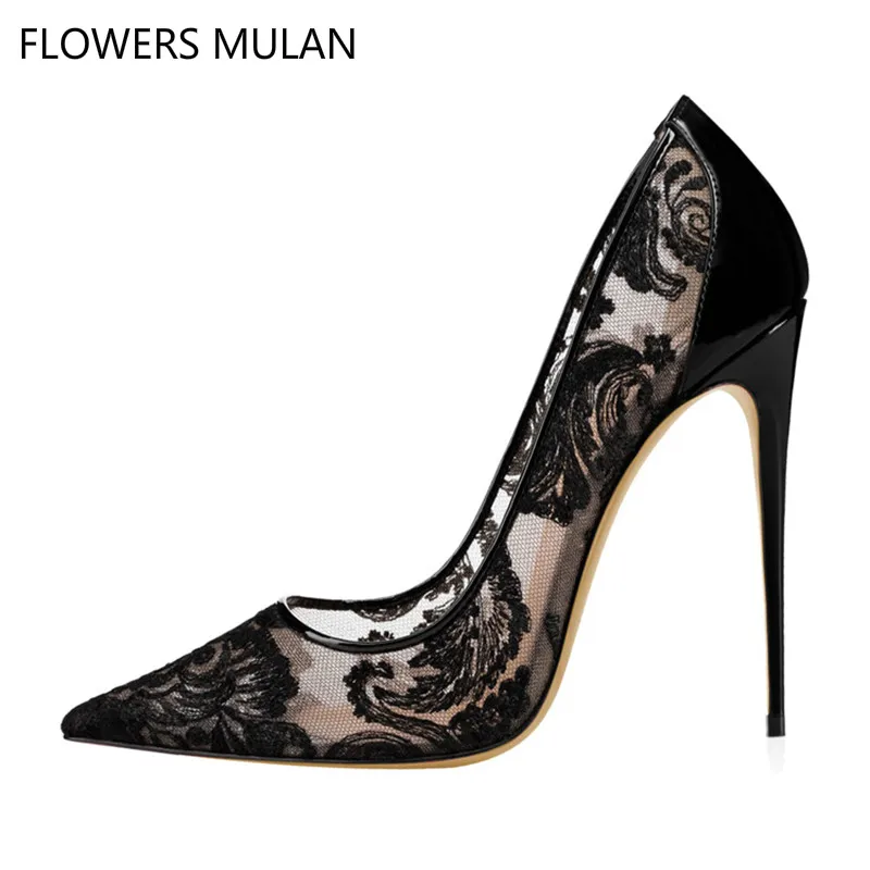 

Sexy Lace Super Stiletto High Heels Pumps Pointed Toe Slip On Gladiator Shoes So Nice Kate Party Wedding Shoes Tenis Feminino