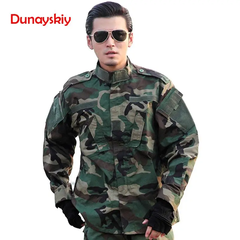 Военная форма, набор, армейская уличная камуфляжная цветная тактическая Мужская одежда, спецназ, боевая рубашка, солдатская тренировочная одежда