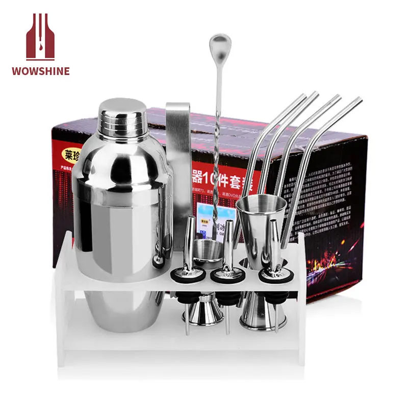 16pcs/set Stainless Steel Cocktail Shaker Bar Set Wine Martini Drinking