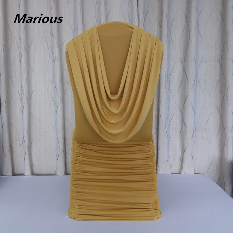

Swag pleated wedding chair cover valance banquet use 100 pcs/lot free shipping