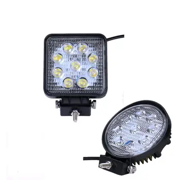 

10pc Round Square led 27W LED Work Light Bar for Offroad Jeep 4x4 4WD AWD SUV ATV Golf Cart 12v 24v Fog Light LED Lamp Car Light