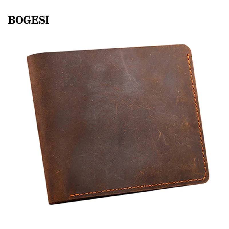 Genuine Cow Leather Men Wallets With Card Holders Designer Short Thin Man Purses Carteira Masculina Carteras billetera hombre