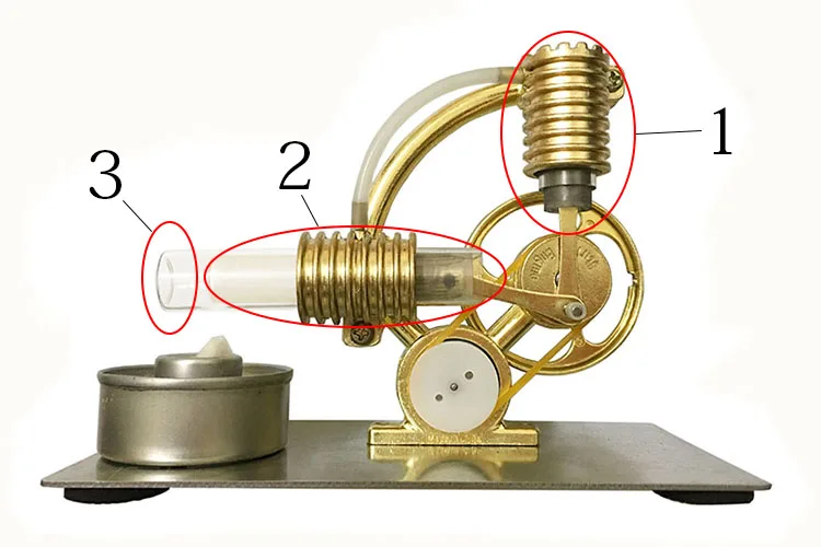 Мини модель двигателя Стирлинга паровой двигатель генератор детей diy science игрушки для экспериментов образовательное оборудование