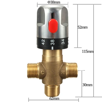 

1PC Faucet Cartridge Brass Pipe Thermostat Faucet Thermostatic Mixing Valve Bathroom Water Temperature Control Faucet Cartridges