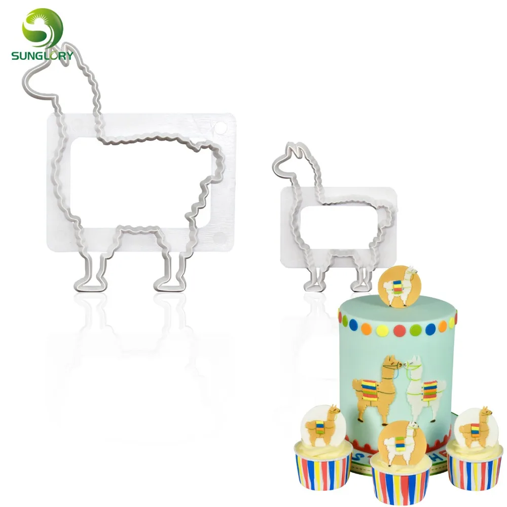 

2PCS/SET Alpaca Cookie Cutter Baking Chocolate Biscuit Mold Fondant Cutters Pastry Bakeware Cupcake Mold Cake Decorating Tools