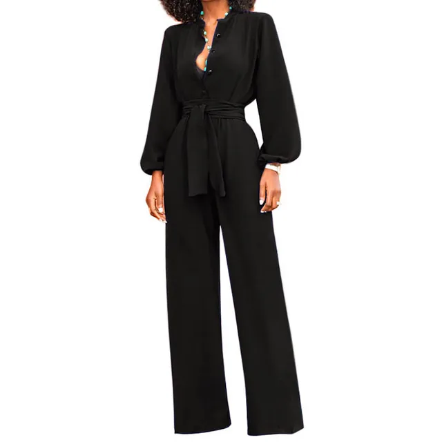 long sleeve jumpsuit wide leg