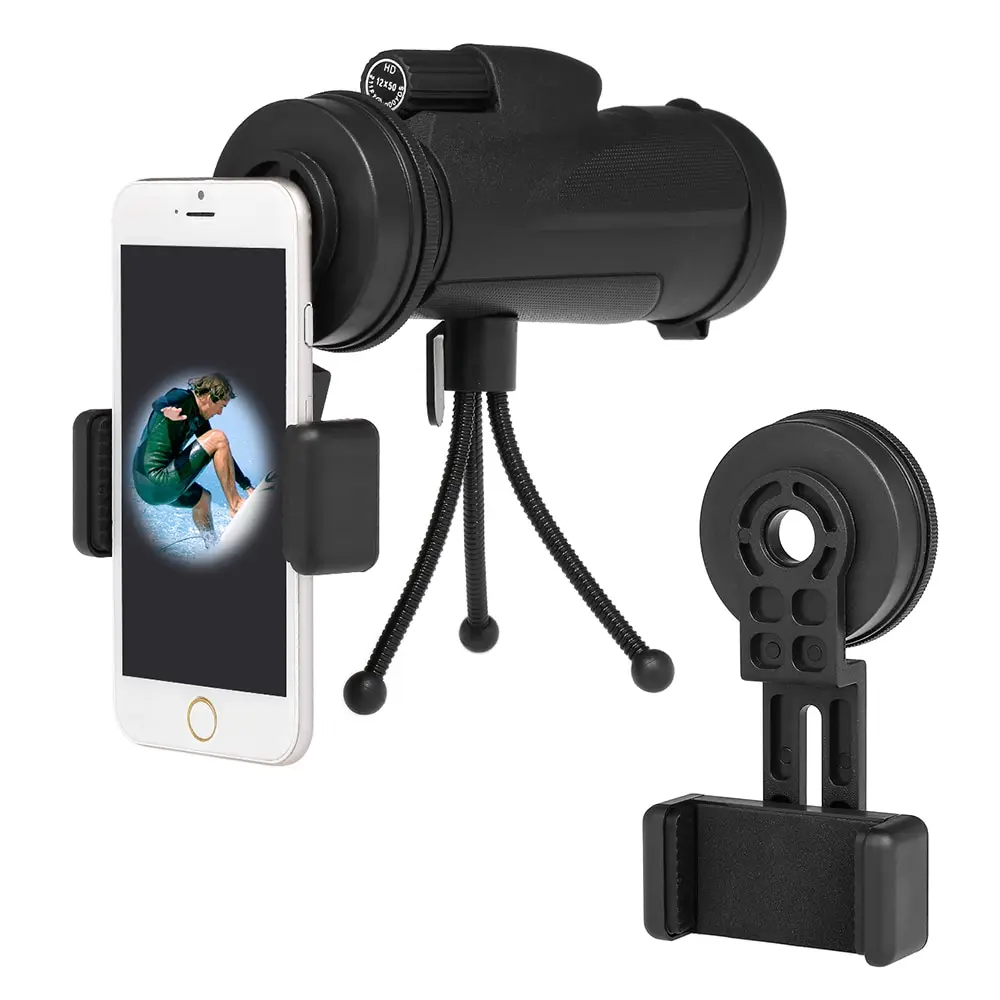 Monocular Telescope Cell Phone Photography Adapter Mount Outdoor Hunting Camping Scopes Binocular Spotting Scope Adapter Mount