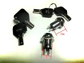 

2 PCS Mini Key Ignition Switch 12MM ON/OFF Lock Switch Key