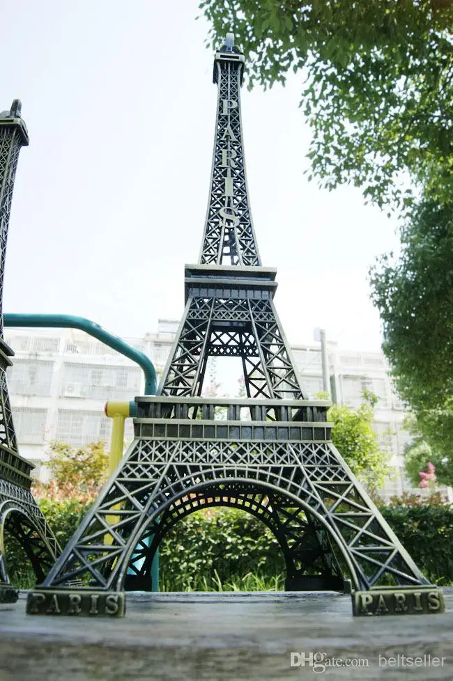 Black Metal Paris Eiffel Tower Statue Centerpiece Wedding Decoration 3 Sizes 
