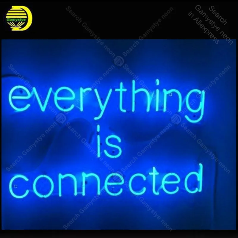 Neon Sign for Everything is connected Neon Bulb sign handcraft Real Glass tube windows Dropshipping neon bar lights Decor Room Neon Sign for Everything is connected Neon Bulb sign handcraft Real Glass tube windows Dropshipping neon bar lights Decor Room