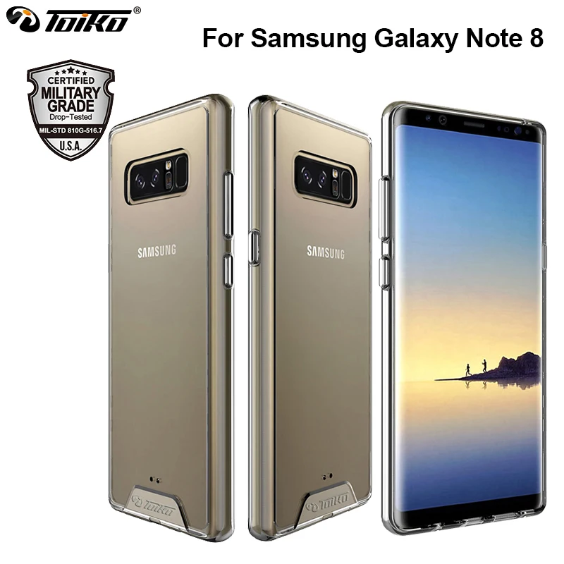 

TOIKO Chiron Phone Cases for Samsung Galaxy Note 8 Transparent Shockproof Back Cover Hybrid PC TPU Bumper Clear Protective Shell