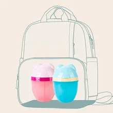 Мультфильм животных переносной пищевой контейнер ребенка дозатор сухого молока контейнер Три решетки младенческой контейнер для детского питания