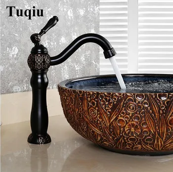 

New Arrivals brass Basin Faucet hot and cold Water Faucet single lever art carved single lever bathroom sink faucet basin tap