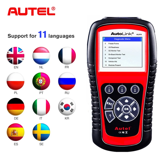 Special Offers Autel AL619 OBD2 Scanner Car Diagnostic Tool Code Reader  Engine,ABS,SRS Auto AL619 Diagnostic Tool Automotive Scanner