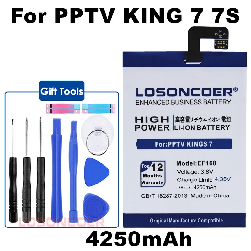 4250 мАч EF168 батарея для PPTV Kings 7 King S King7 PP6000 мобильного телефона аккумуляторы + номер