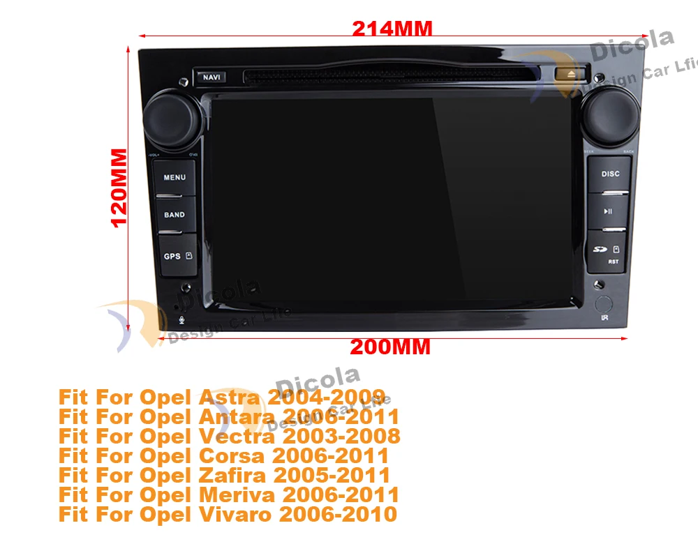 Excellent 4G+32G Octa Core Android 8.0 for OPEL Astra H Meriva Antara Zafira Veda Agila Corsa Vectra car dvd gps navigation Support DAB+ 0
