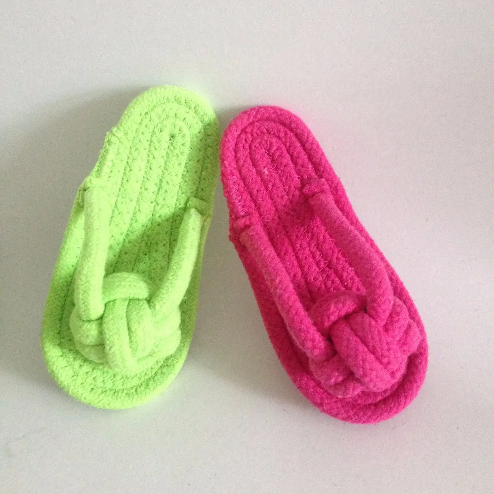 Puppy Pet Dog Chew Toys Shoes Rope Tooth Clean Chew Toy Hand Made Shoes