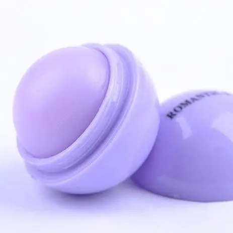 Purple Ems или dhl 200 шт Модный натуральный круглый шар органический бальзам для губ Уход за губами - Цвет: Purple