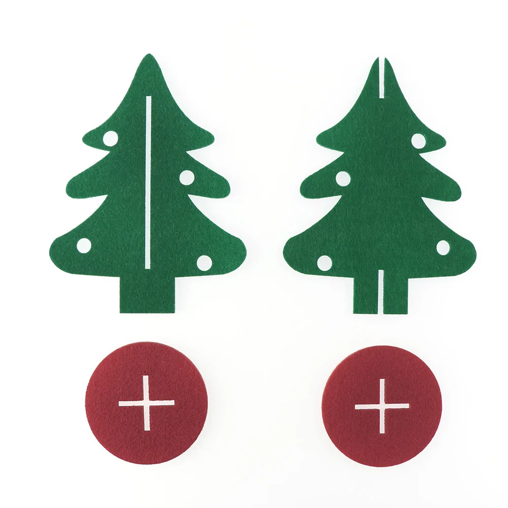 3D елки войлочная ткань Зеленый Красный рождественские украшения DIY елка патч праздничные принадлежности рождественские украшения для дома Бар