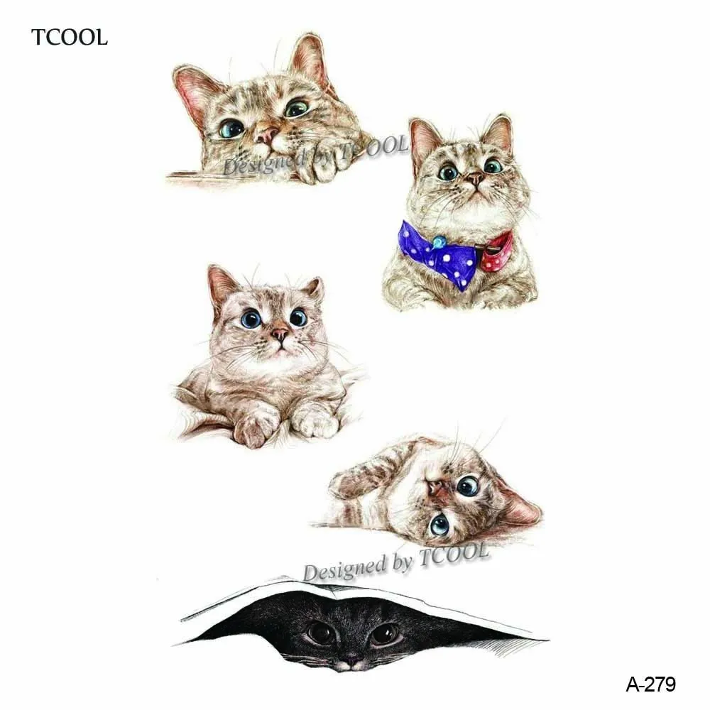 Wyuen мультфильм emoji детей Временные татуировки Стикеры Водонепроницаемый Мода