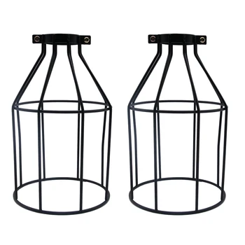 

2Pcs/set Vintage Lampshade Novelty Creative DIY Iron Bird Cage Design Lighting Fixture Restaurant Bar Cafe