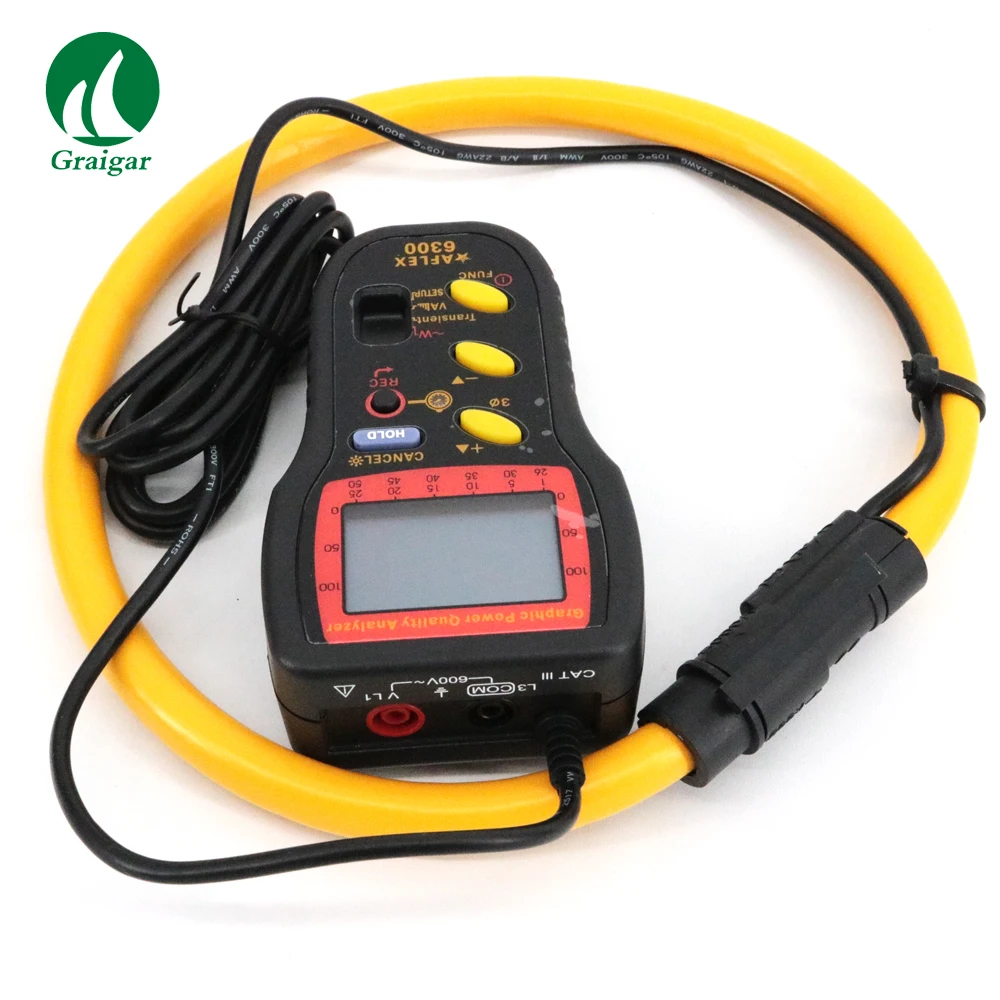 AFLEX-6300 Графический Анализатор качества мощности анализатор мощности Дисплей перекрытого напряжения и формы тока