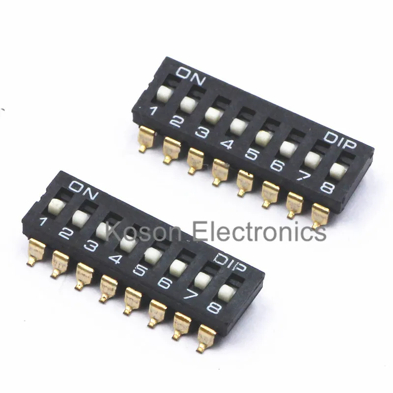 

5Pcs DIP Switch 2.54MM Pitch DIP Switches 8 Positions 16 Pins SMD