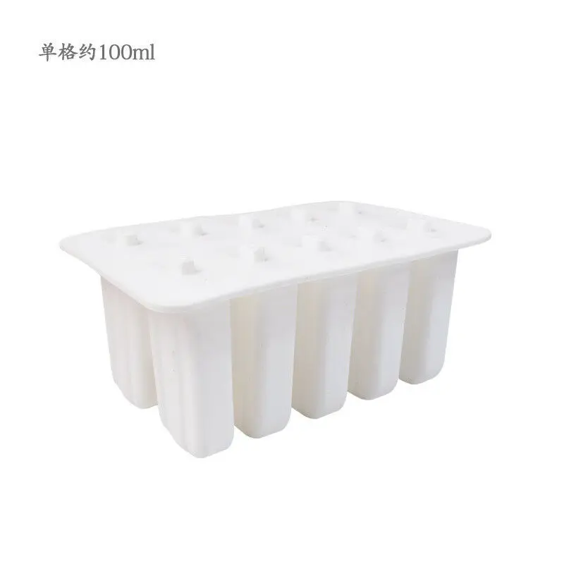 White 10 ячеек Мороженое Поп форма для мороженого леденец плесень лоток DIY Кухня йогурт леденец - Цвет: White