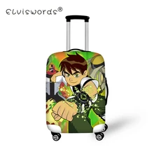 ELVISWORDS Elastic Luggage Protective Cover with Zipper Ben 10 Print Trolley Suitcase Protect Dust Bag Case Bag Accessories