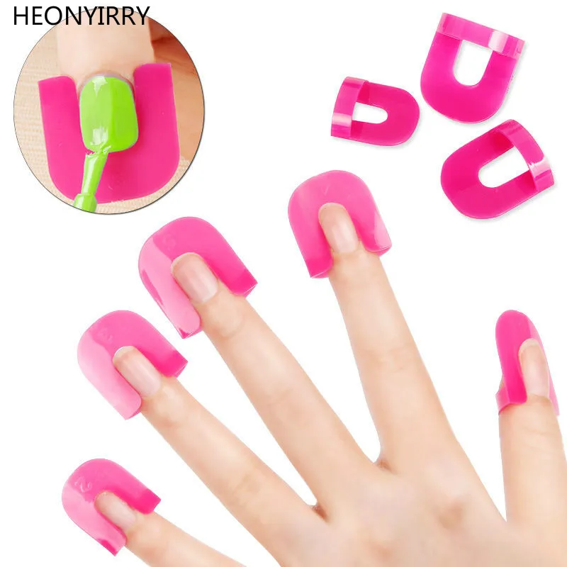 

26 Pcs/lot Nail Polish Edge Anti-Flooding Plastic Template Clip Manicure Tools Set Full Nail Wrap Nail Art Tools