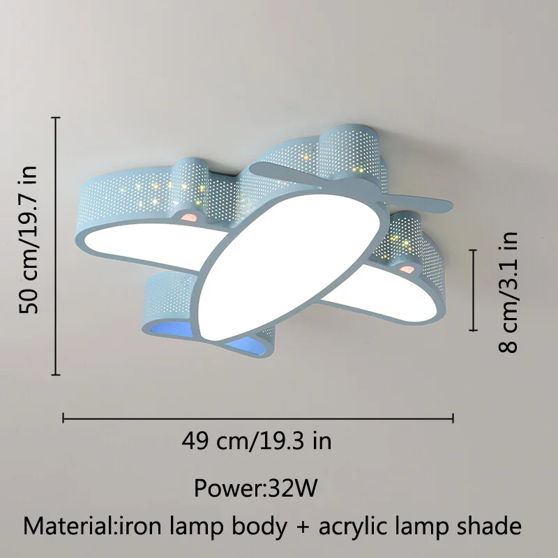 Детский потолочный светильник с мультяшным самолетом для мальчиков, детская комната, светильник, детская комната, спальня, потолочный светильник, детская комната, потолочный светильник - Цвет корпуса: Airplane