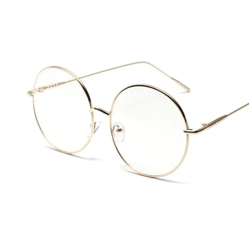 Oversized Round Metal Anti Blue Light Woman Reading Glasses Men Clear Lens Vintage Eyeglasses Presbyopia Large Computer Goggles 4