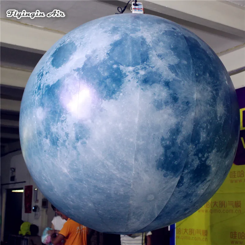

Hanging Lighting Inflatable Balloons 1.5m/2m/3m Diameter Customized Planet Pendent Moon Giant Universe Ball For Party Decoration