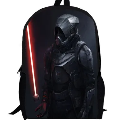 

13inch Star Wars Backpack Darth Vader Yoda Jedi School Bag the force awaken movie Kid's bag men custom made