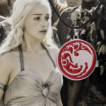 

Dragon Necklace Song Of Ice And Fire Daenerys Targaryen Khaleesi Mother Queen Pendant House Badge Game Jewelry Women Wholesale