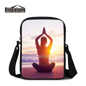 

Dispalang Famous Brand Wholesale Custom Logo Cotton Yoga Photo Promotional Crossbody Business Bag Women Messenger Bags for Lady
