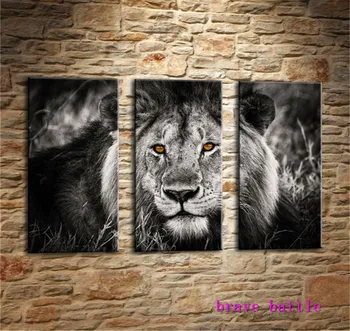 

Animal Yellow Eyes Lion King Comes Home Canvas Painting Living Room Home Decor Modern Mural Art Oil Painting