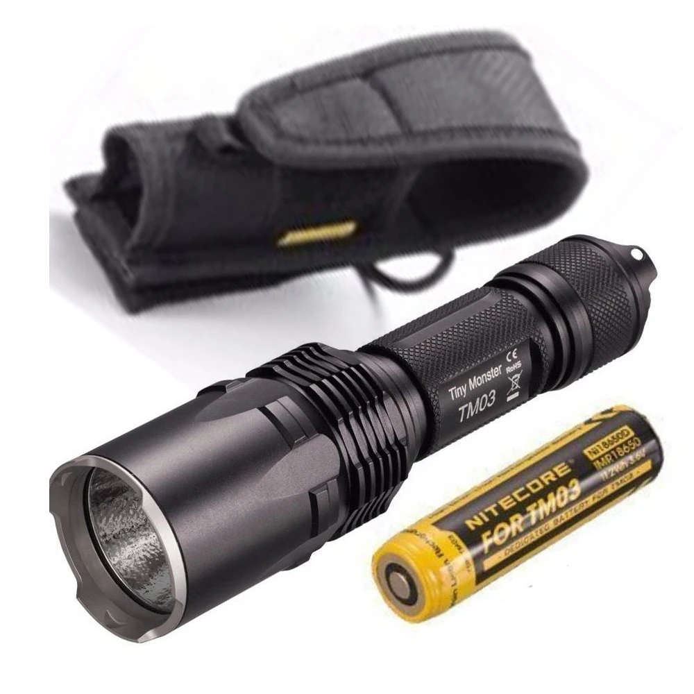 Маленький монстр серии Nitecore TM03 TM03 CRI CREE XHP70 светодиодный тактический мощный фонарик 2800 люмен с батареей 18650