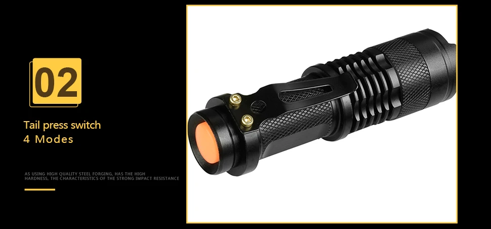 Портативный мини черный Q5+ COB 4000лм Водонепроницаемый светодиодный фонарик Zoom СВЕТОДИОДНЫЙ Фонарь penlight использование AA 14500 батареи освещение фонарь