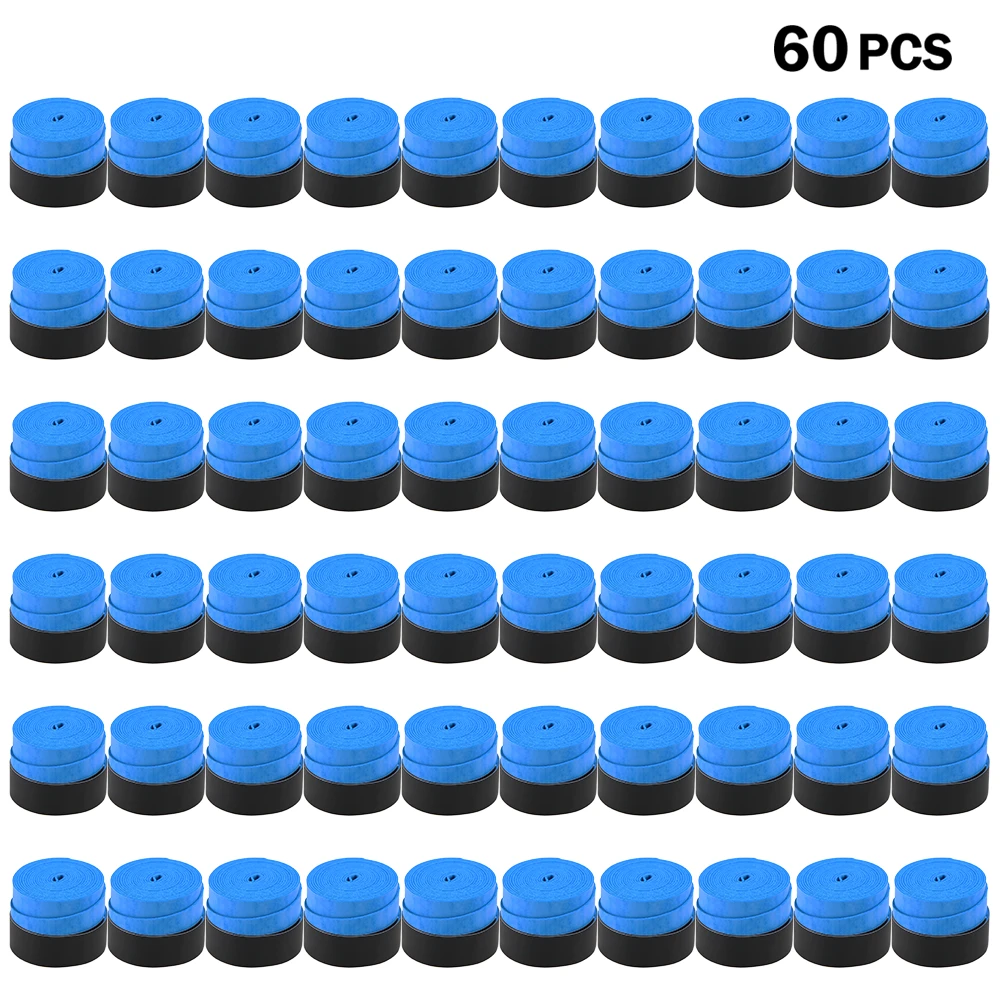 

60 Pcs Tennis Racket Grips Anti-slip Racket Grip Badminton Overgrips Sweatband Vibration Overgrip Sweatband for Outdoor Sports