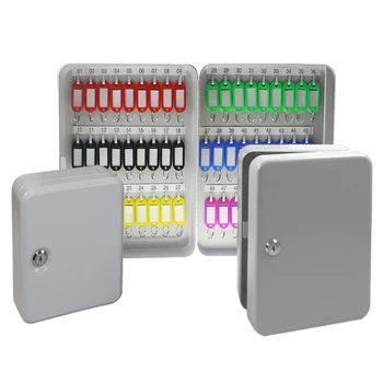 

Wall Mounted Key Cabinet Password Lock Security Keybox Storage Box Contains 72key card For Company Home Office Hanging Car Keys
