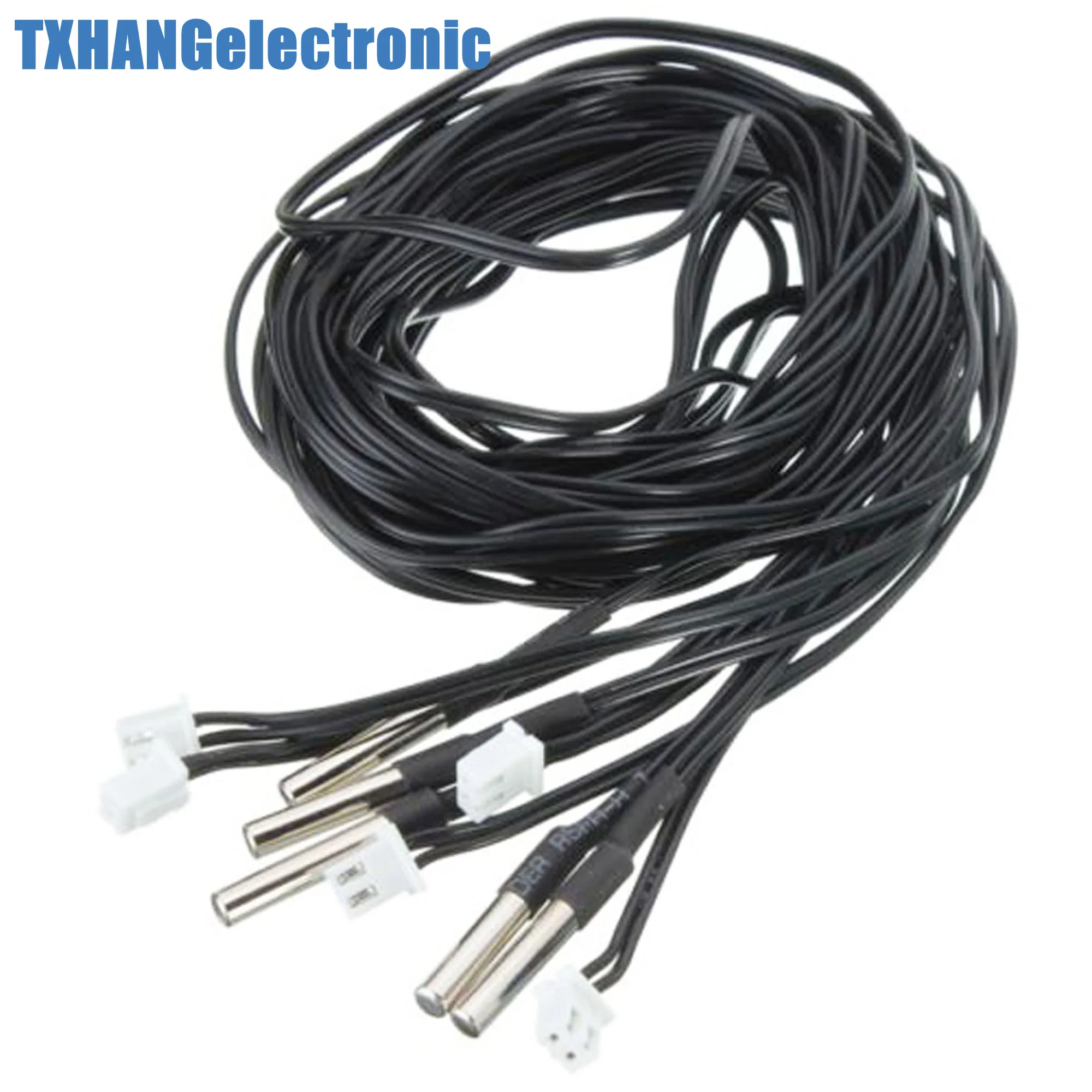 

10PCS NTC 3435 10K Ohm 1% Thermistor Temperature Sensor Cylinder Probe 1.5M Wire