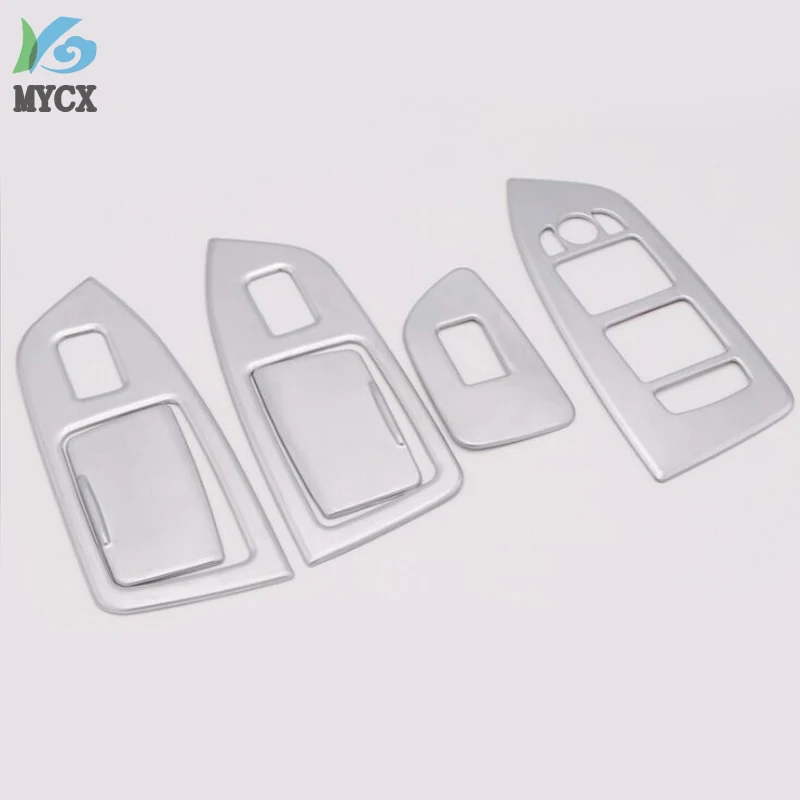 

For Volvo XC90 XC 90 2015 2016 2017 2018 Window Lift Switch Button Cover Trim ABS Matte 6pcs